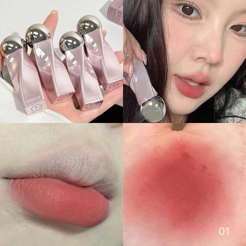 Matte Velvet Lip Tint Long Lasting - QIBEST Matte Velvet Lipgloss Waterdichte vloeibare