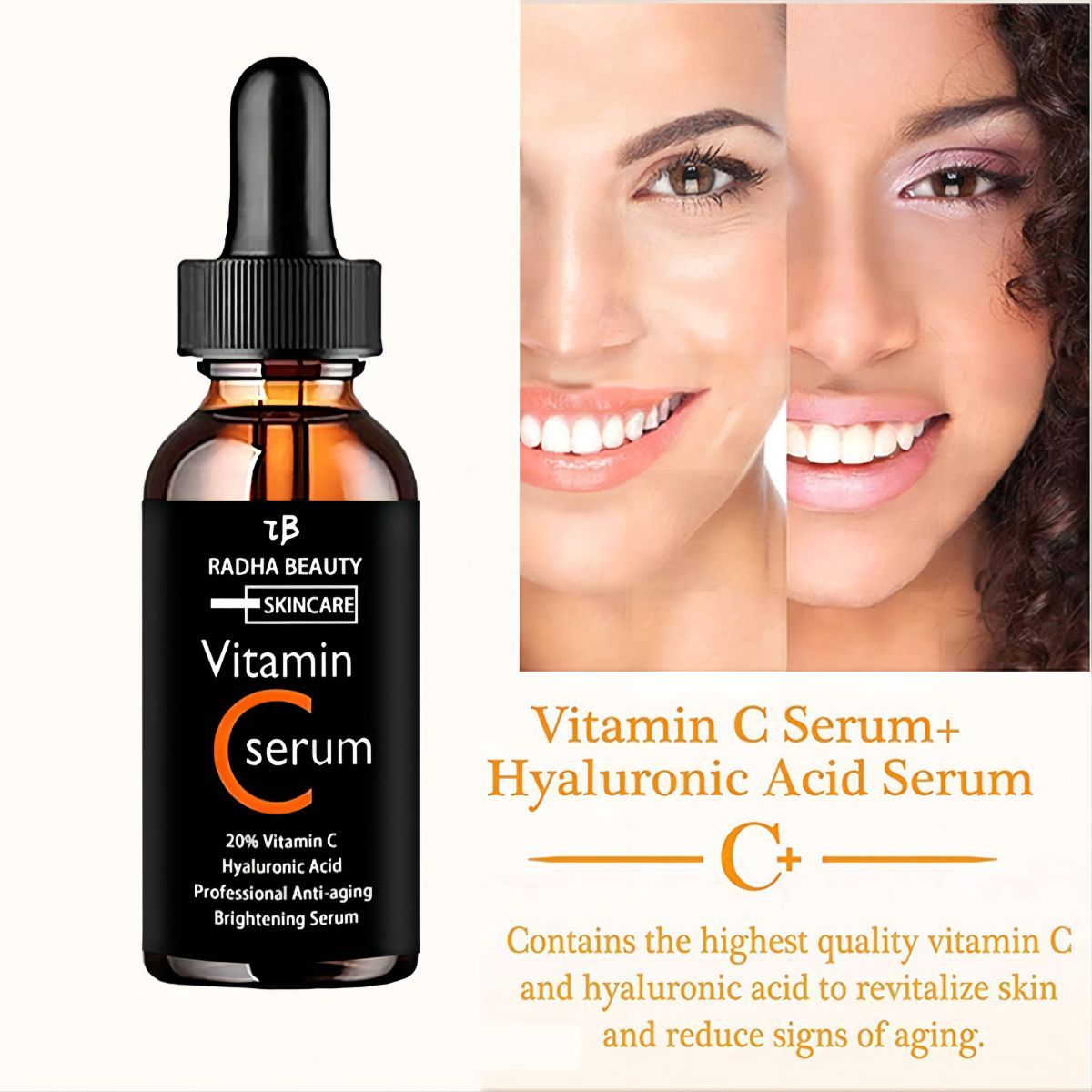 Hyaluronic Acid Facial Serum - Vitamine C serum Gezicht Serum Langdurige