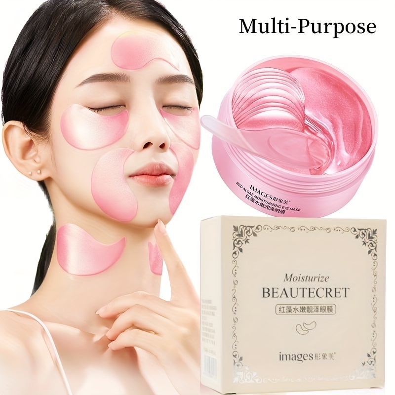 Collagen Under Eye Patches - 60-delige oogmaskers met rode algen, multifunctionele