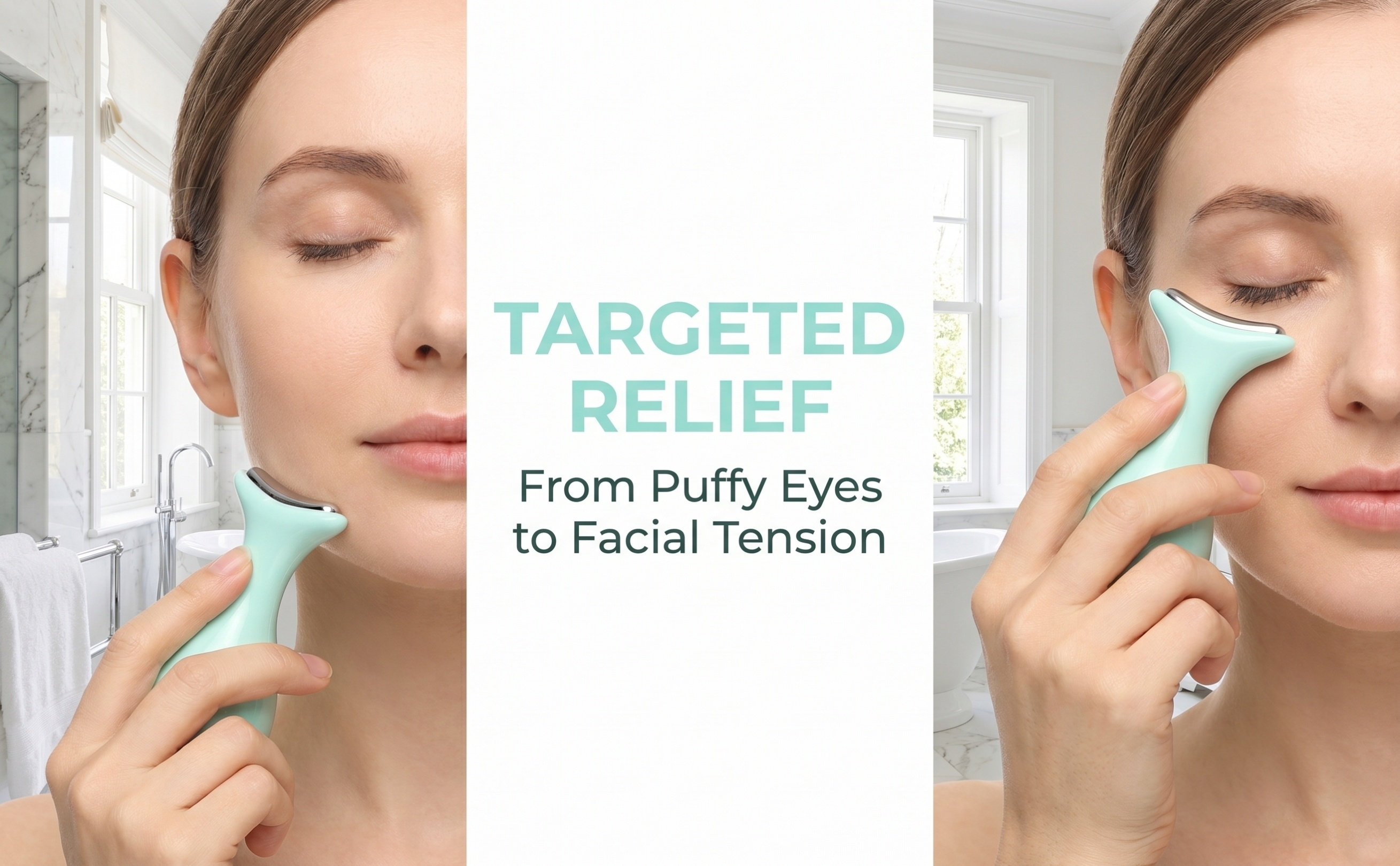 Face Ice Roller Puffiness - Gezichtsroller met ijsbol, glad oppervlak, draagbare