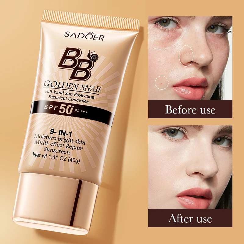 Spf 50 Waterproof Sunscreen - SPF50 Zonnebrandcrème BB Cream Gezichtsmake-up Foundation