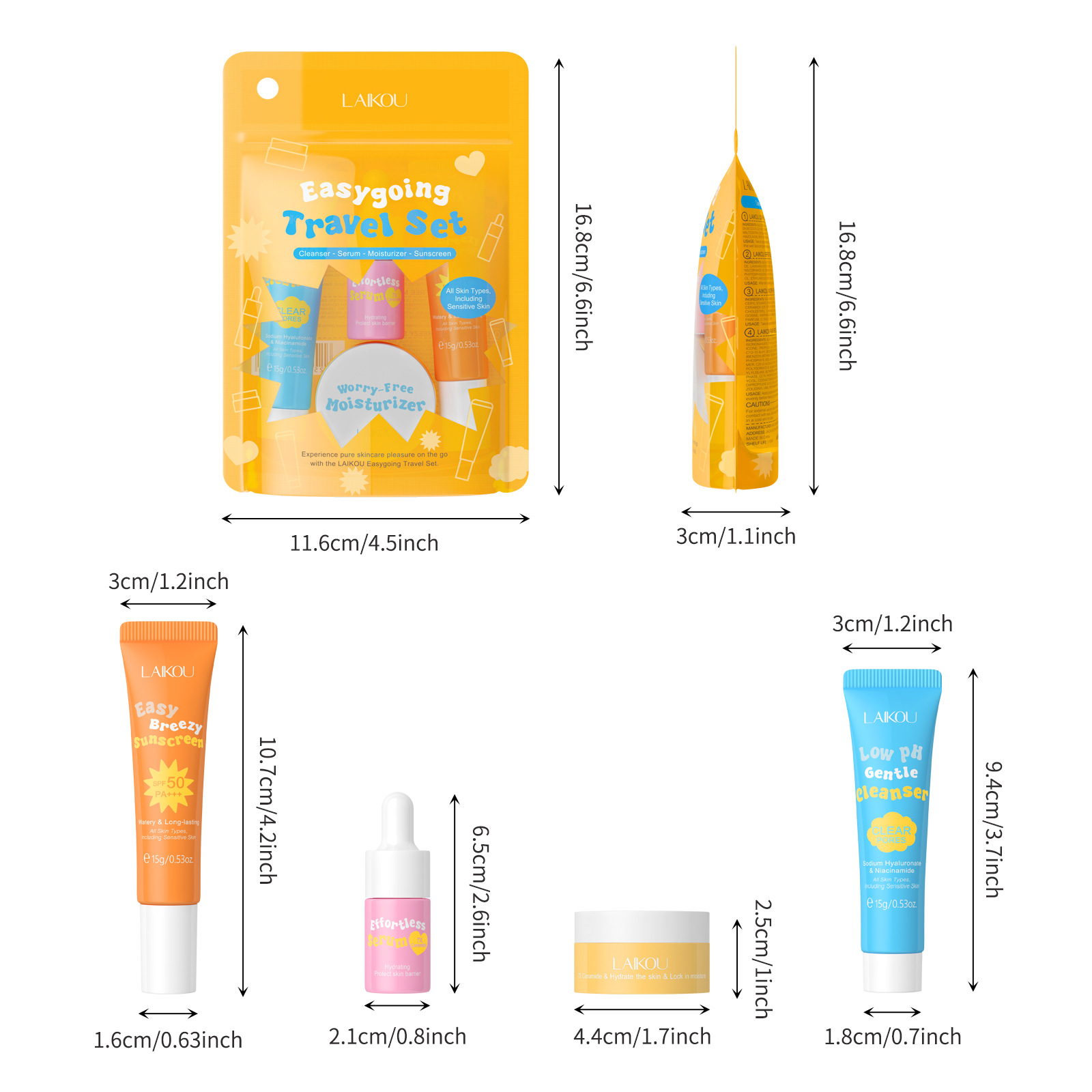 4 STKS Laikou Ceramide Reizen  - Hyaluronic Acid Facial Serum recensie en prijs