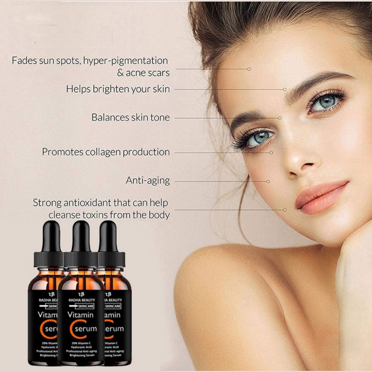 Vitamine C serum Gezicht Serum - Hyaluronic Acid Facial Serum recensie en prijs